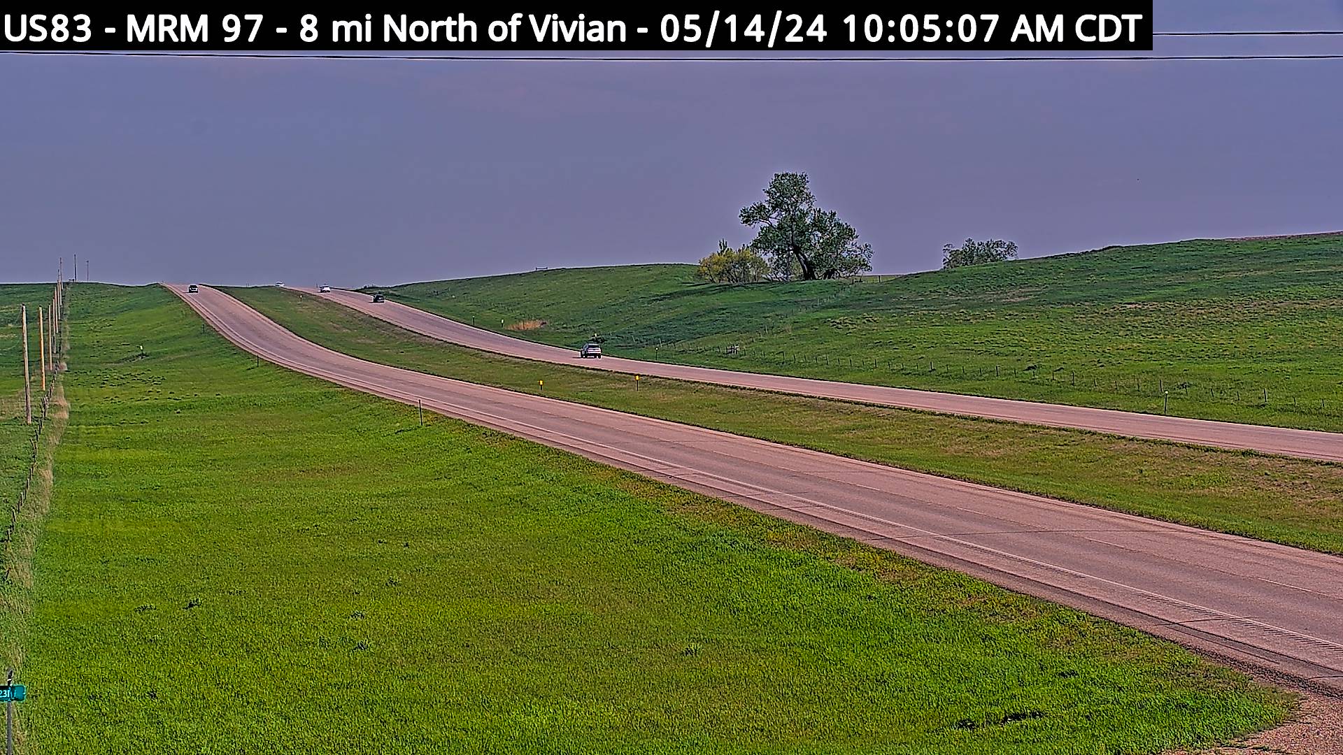 North of town along US-83 @ MP 97 - North Traffic Camera