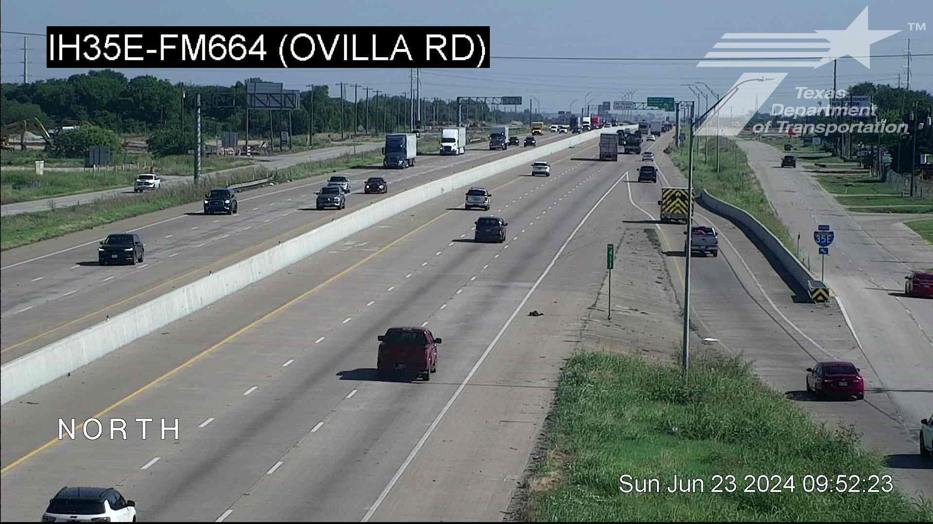 Red Oak › North: I-35E @ FM664 (Ovilla) Traffic Camera