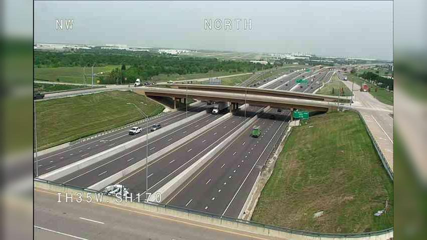 Fort Worth › North: I-35W @ SH 170 Traffic Camera