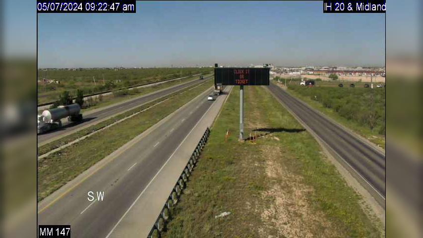 Midland East › West: I-20 at Midland-MM147 Traffic Camera