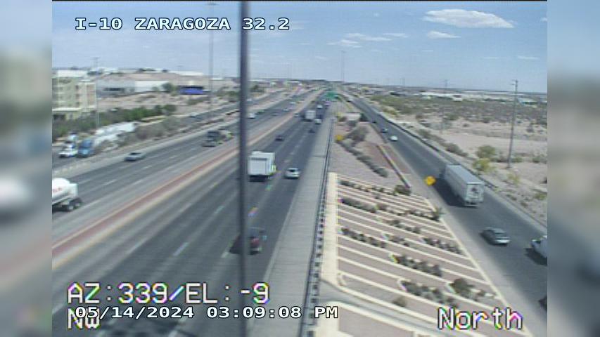 Traffic Cam El Paso › West: I-10 @ Zaragoza Player