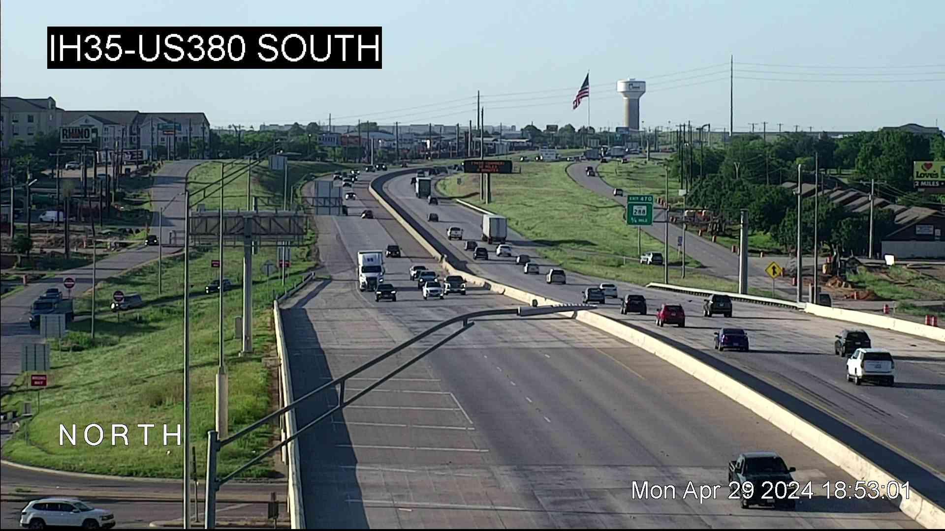 Denton › North: I-35 @ US 380 South Traffic Camera