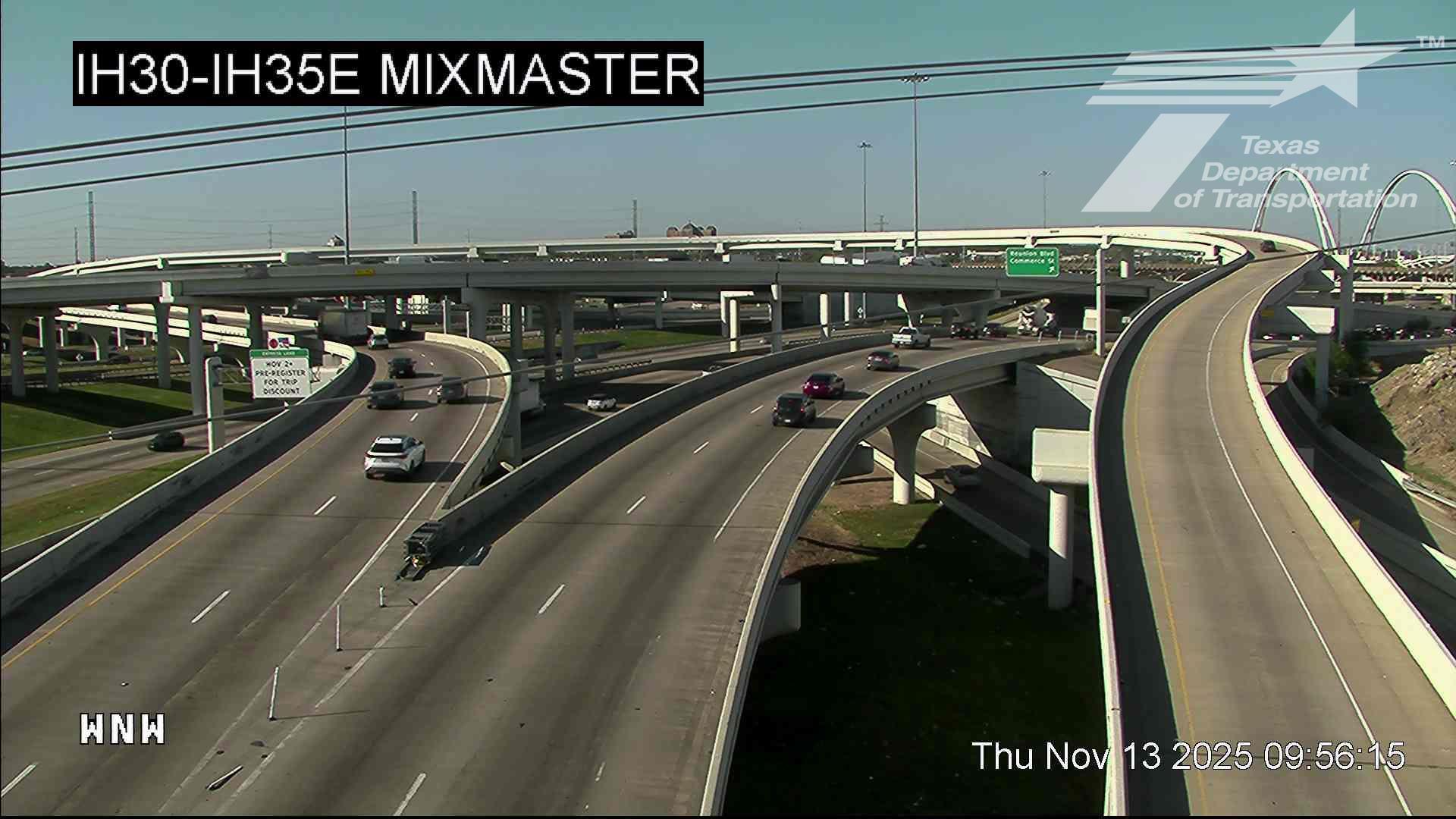 Traffic Cam Downtown PID › East: I-30 @ I-35E Mixmaster Player