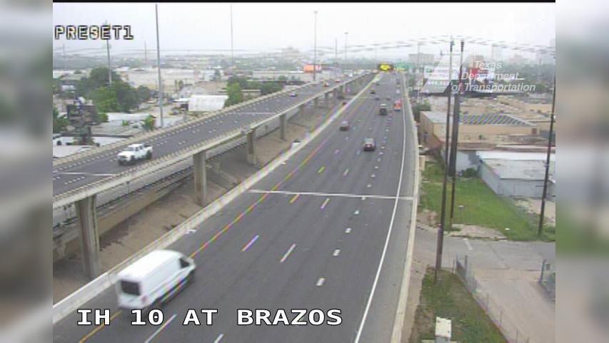 San Antonio › East: IH 10 at Brazos Traffic Camera