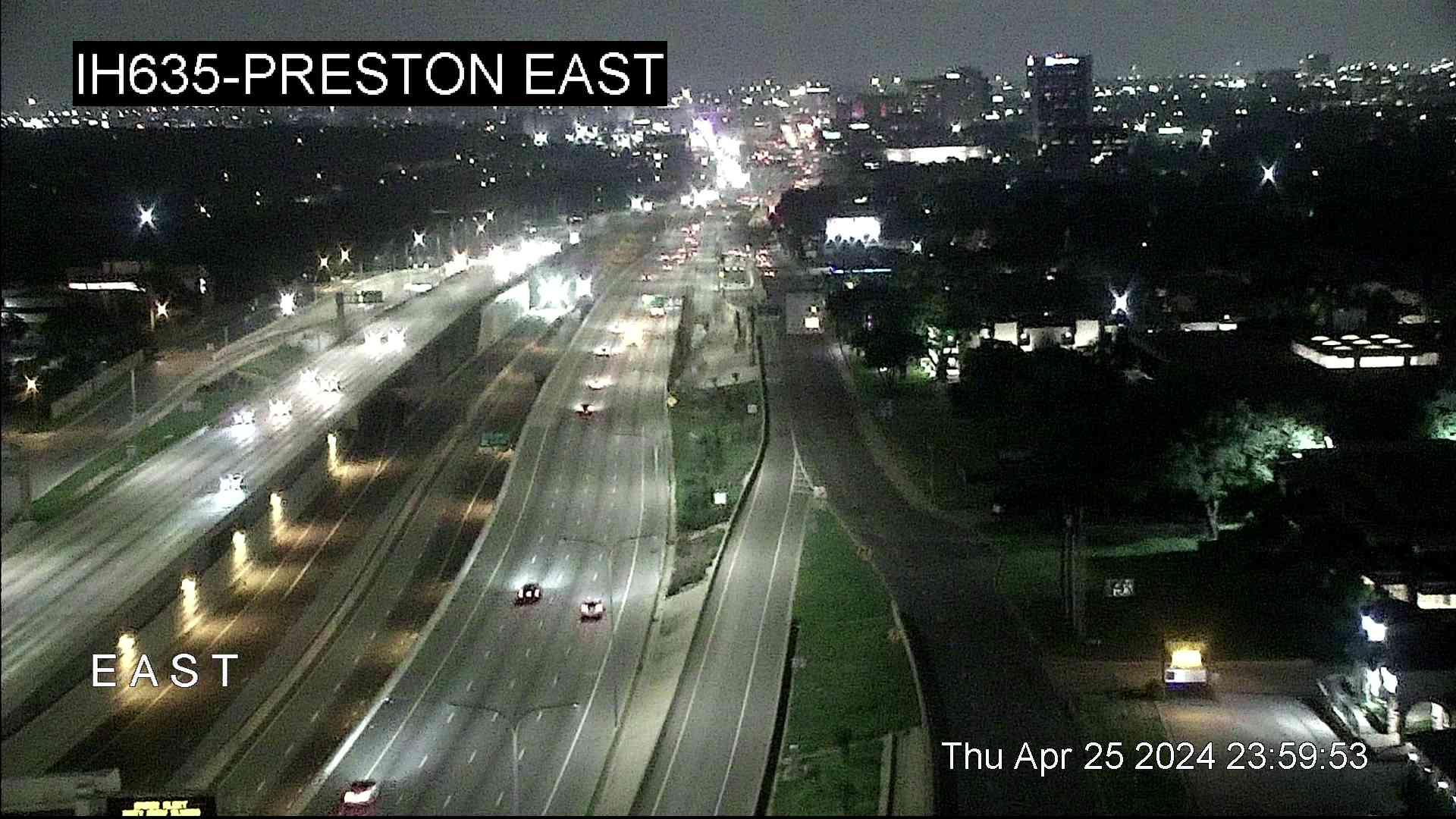 Traffic Cam Dallas › East: I-635 @ Preston East Player