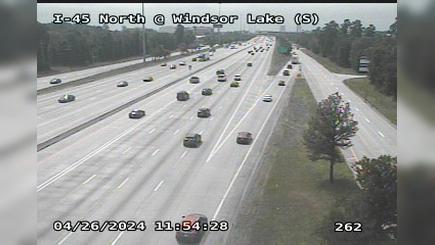 Traffic Cam Conroe › South: IH-45 North @ Windsor Lake (S) Player
