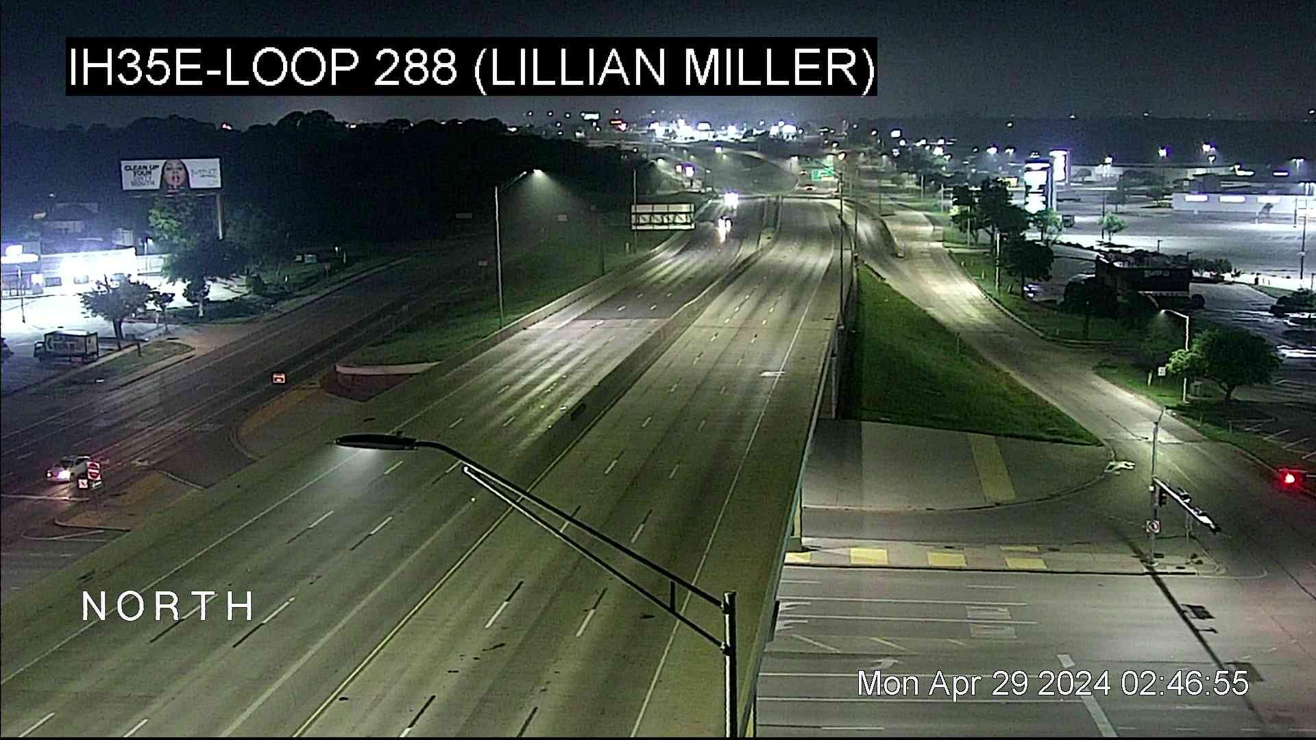 Traffic Cam Denton › North: I-35E @ Loop 288 (Lillian Miller) Player