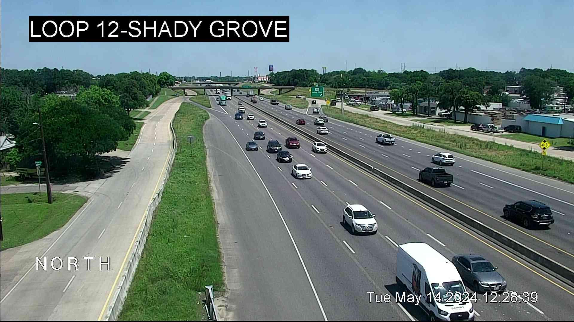 Traffic Cam Irving › North: Loop 12 @ Shady Grove Player