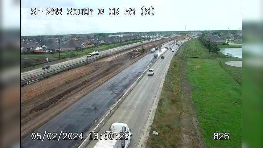 Traffic Cam Manvel › South: SH-288 South @ CR 58 (S) Player