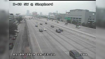 Houston › South: I-69 Southwest @ Shepherd Traffic Camera