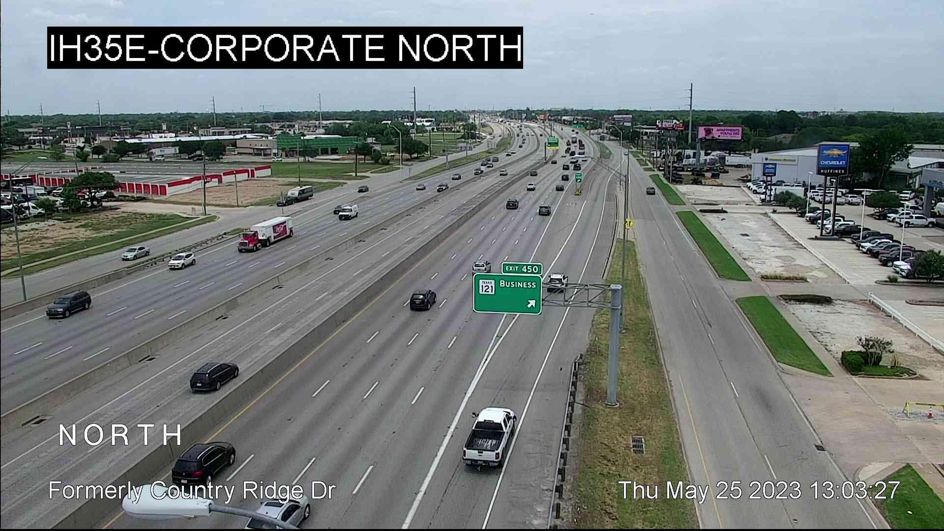 Traffic Cam Lewisville › North: I-35E @ Country Ridge Rd Player