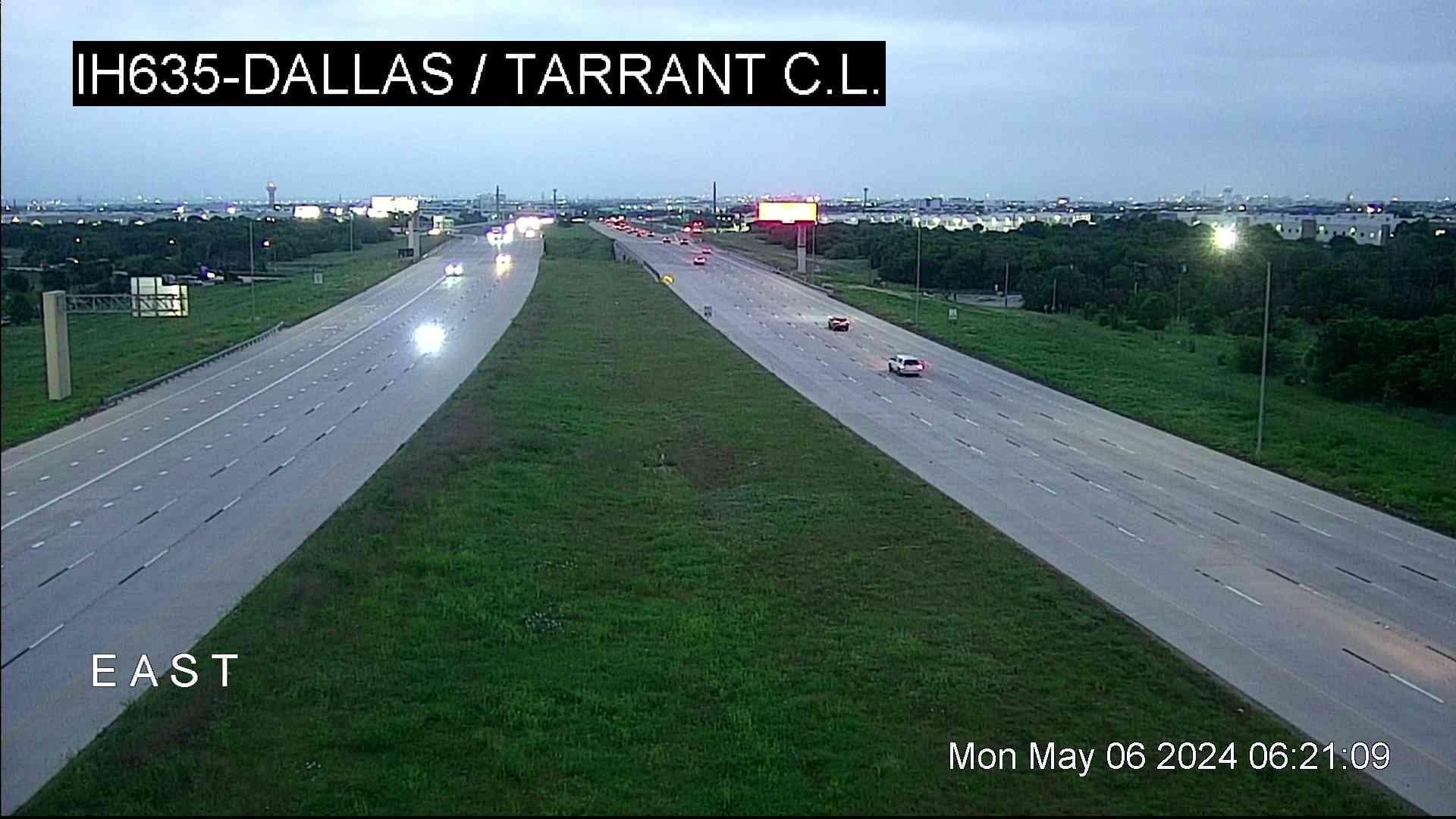 Grapevine › East: I-635 @ Dallas-Tarrant CL Traffic Camera