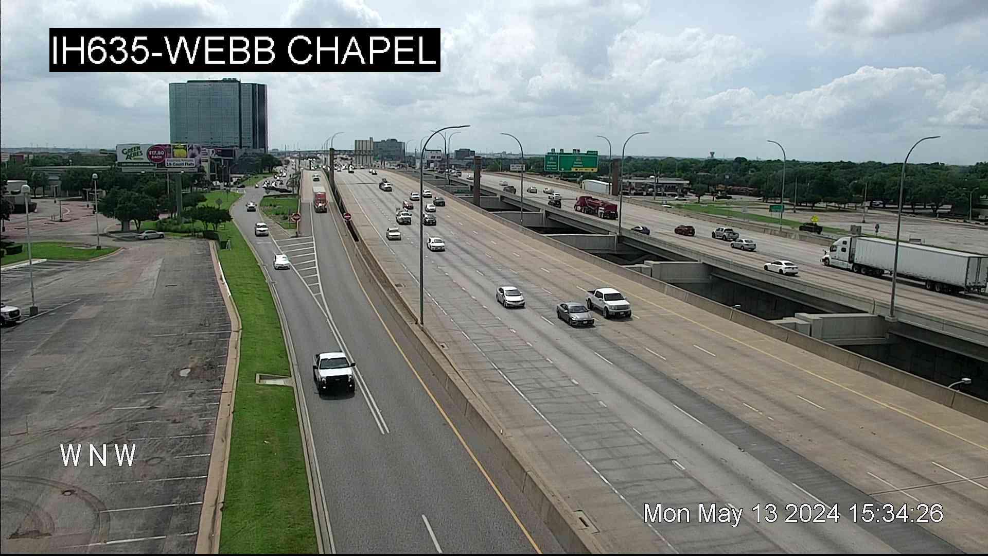 Dallas › East: IH635 @ Webb Chapel Traffic Camera