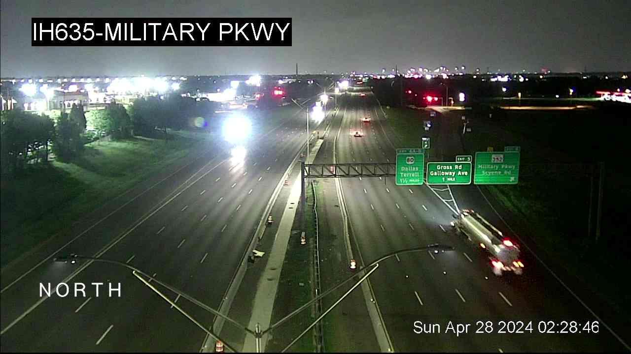 Traffic Cam Mesquite › East: I-635 @ Military Pkwy Player