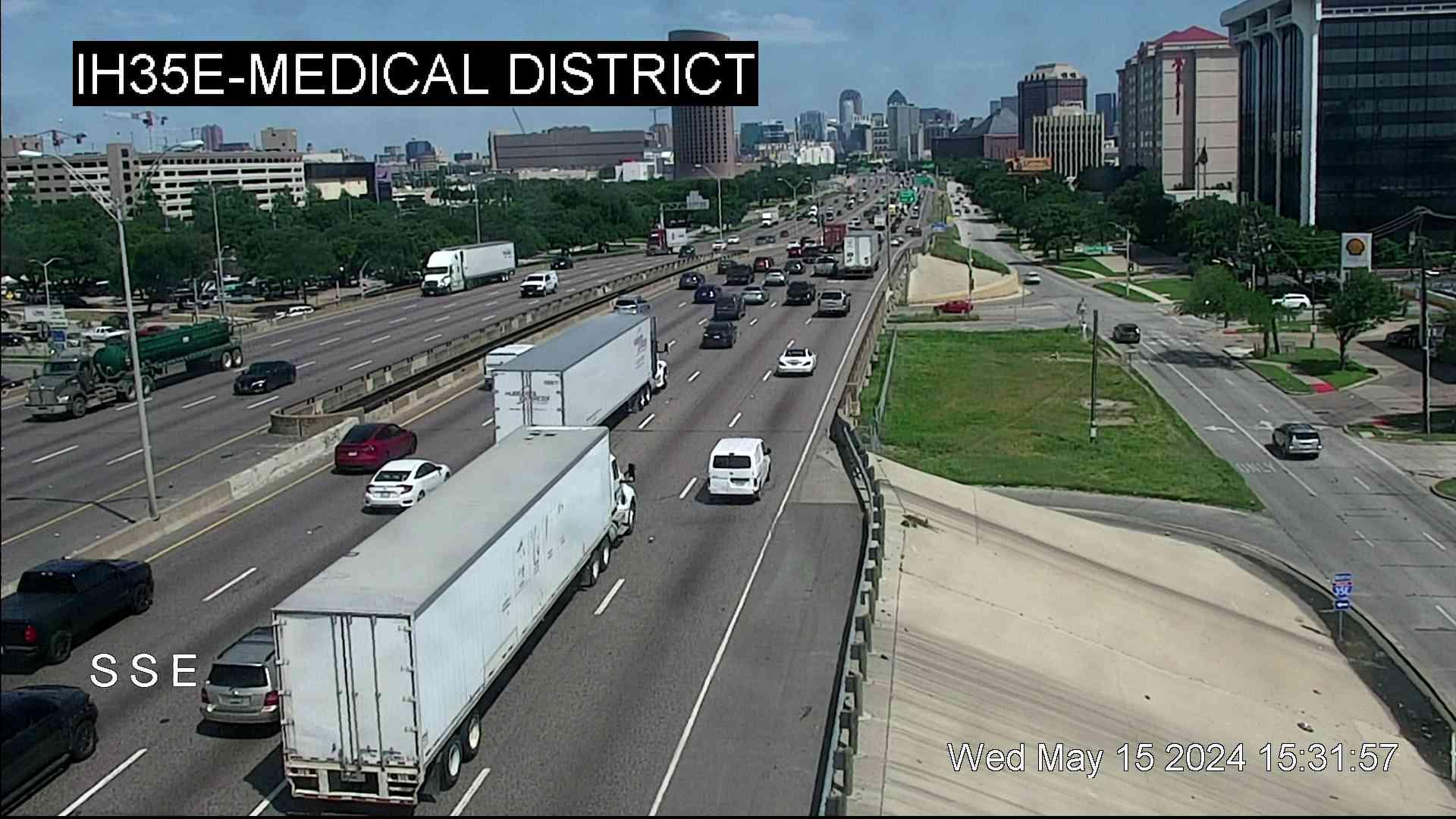 Dallas › North: IH35E @ Medical District Traffic Camera