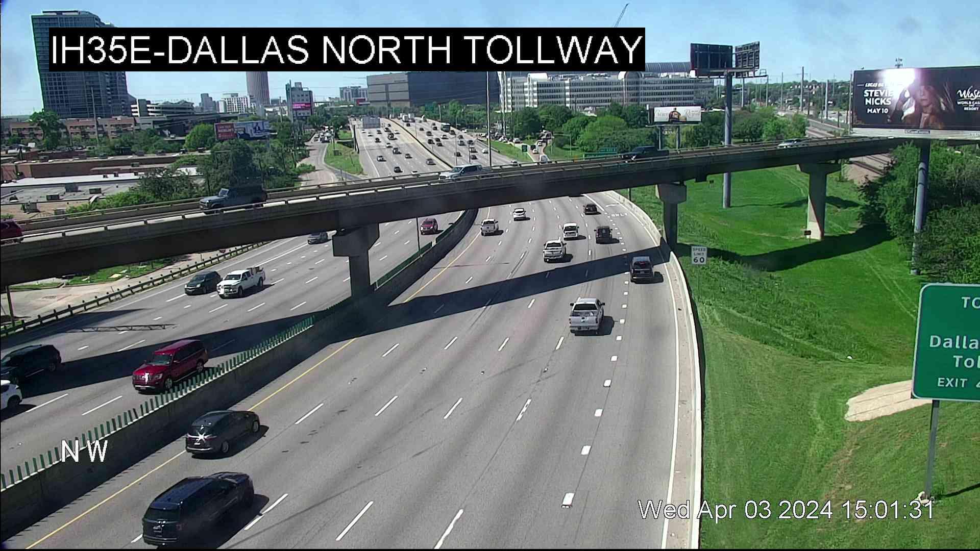 Hi Line › North: I-35E @ Dallas North Tollway Traffic Camera