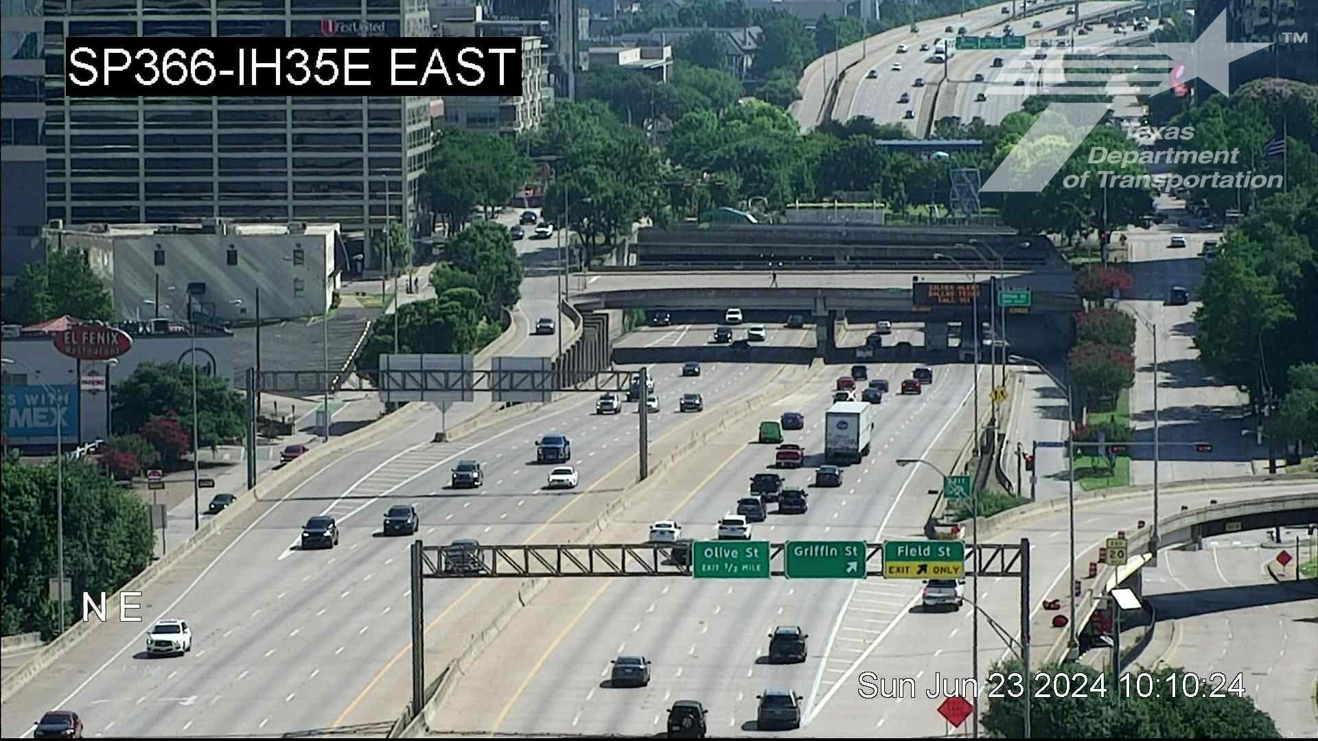 Downtown PID › East: Spur 366 @ I-35E East Traffic Camera
