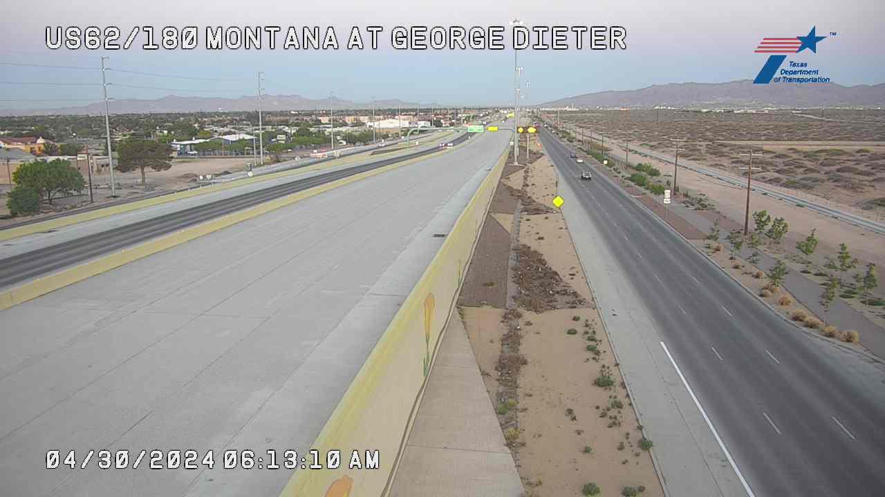 Traffic Cam El Paso › West: US-62/180-Montana @ George Dieter Player