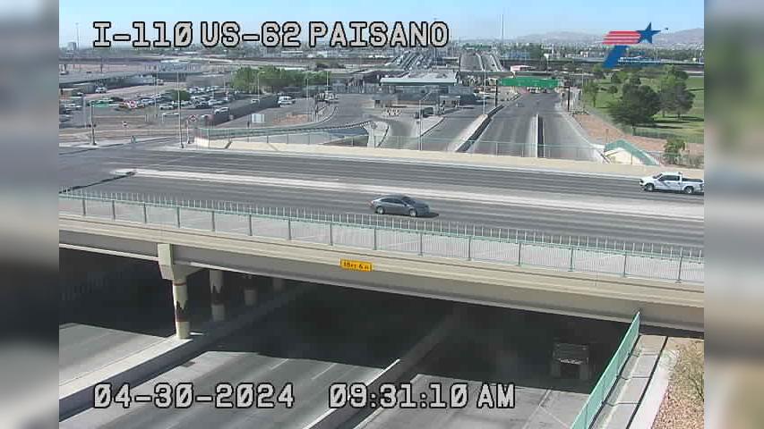 Traffic Cam El Paso › East: IH-110 @ US-62 Paisano Player