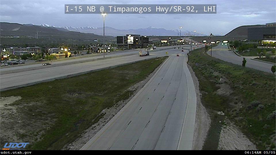 Traffic Cam I-15 NB @ Highland Alpine Exit SR 92 Timpanogos Hwy Club House Dr MP 284 LHI Player