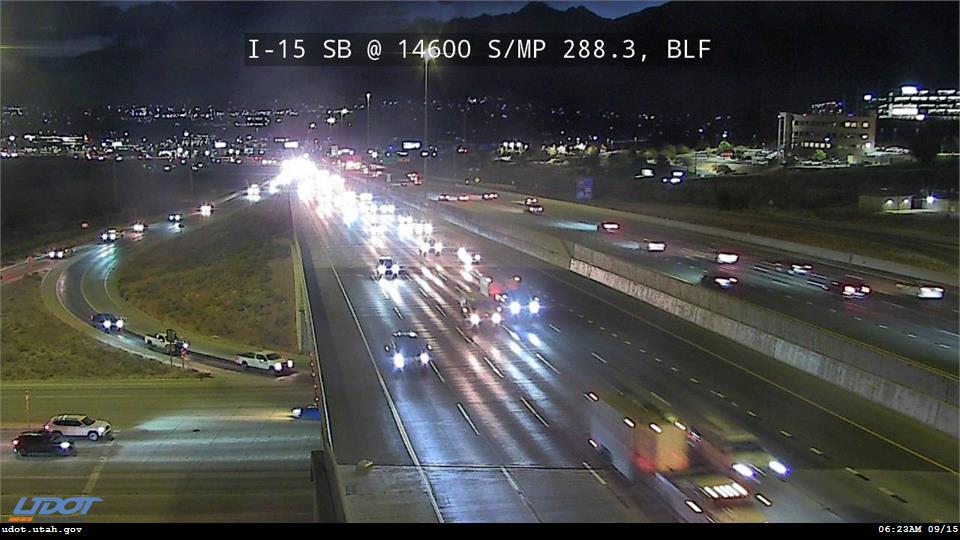 Traffic Cam I-15 SB @ 14600 S Highland Dr SR 140 MP 288.3 BLF Player