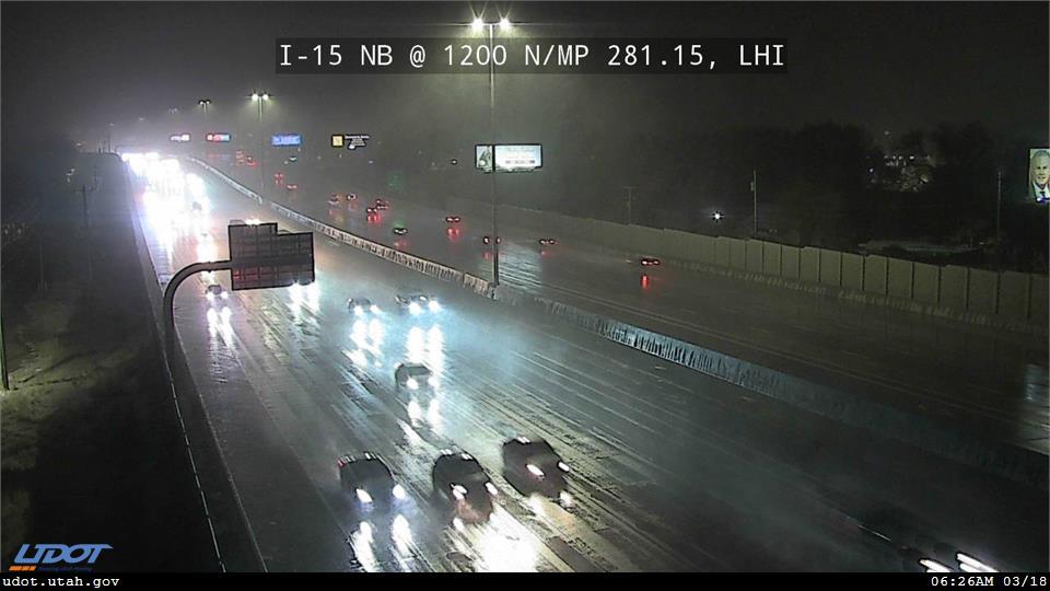 Traffic Cam I-15 NB @ 1200 N MP 281.15 LHI Player