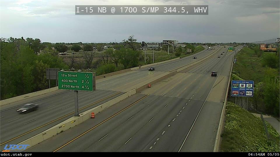Traffic Cam I-15 NB @ 1700 S River Canal MP 344.5 WHV Player