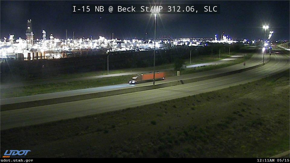 Traffic Cam I-15 NB @ Beck St US 89 MP 312.06 SLC Player