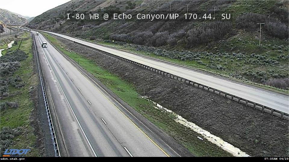 Traffic Cam I-80 WB @ Echo Canyon Rest Stop MP 170.44 SU (Local) Player