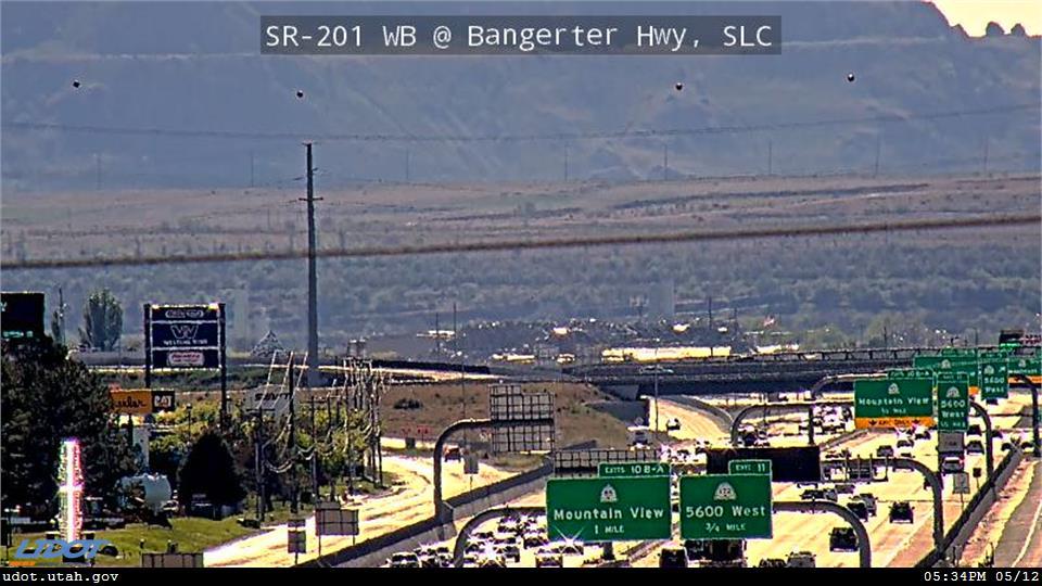 SR 201 WB @ Bangerter Hwy SR 154 MP 12.8 SLC Traffic Camera