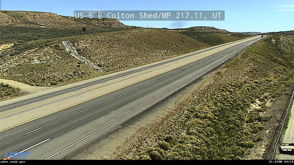 Traffic Cam US 6 @ Colton Shed MP 217.11 UT Player