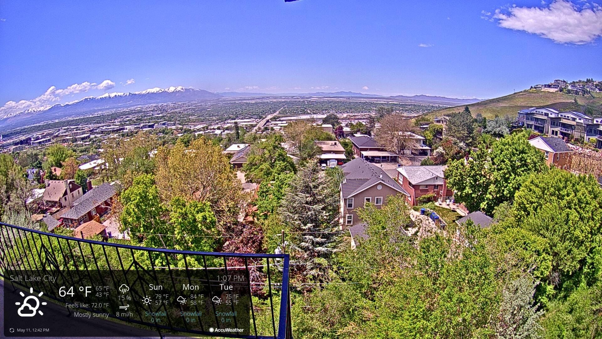 Traffic Cam Salt Lake City › West: looking southwest from above the capital Player