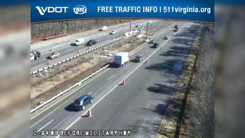 Traffic Cam Bowers Hill: I-64 - MM 299.53 - WB - OL PAST I-264 AND I-664 INTERCHANGE Player