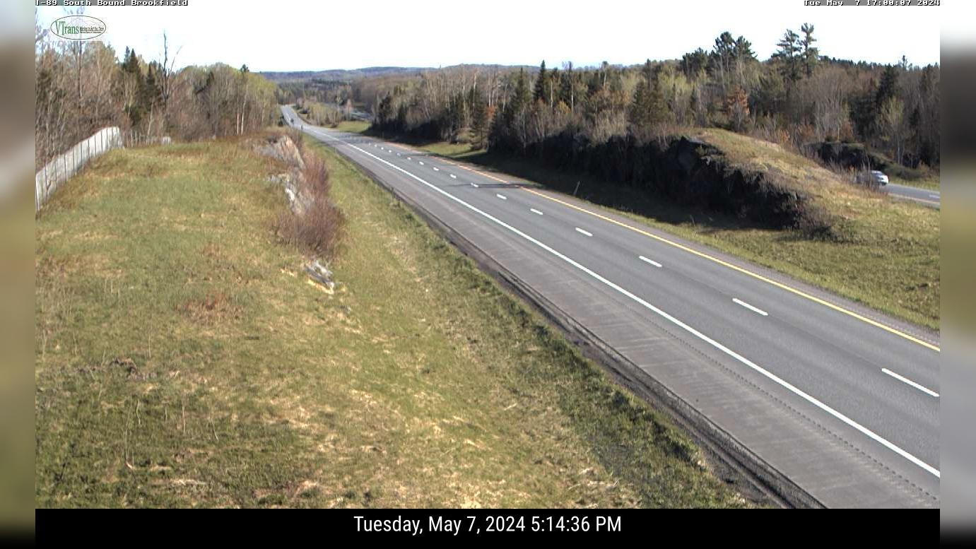 Brookfield: I-89 NB South Traffic Camera