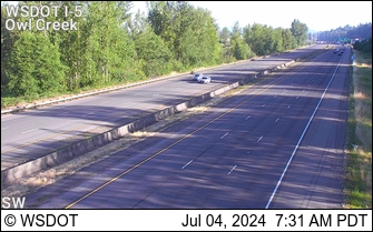 I-5 at MP 35.8: Owl Creek Traffic Camera