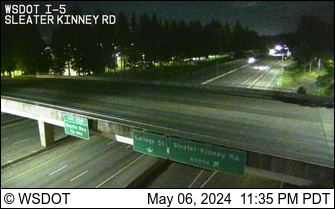 I-5 at MP 108.3: Sleater-Kinney Traffic Camera