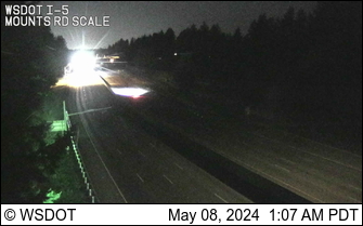 Traffic Cam I-5 at MP 117.1: Mounts Rd Scale Player