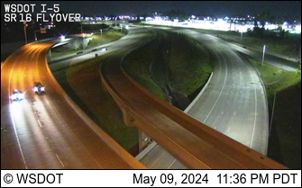I-5 SB at MP 132.4: SR 16 Interchange Traffic Camera