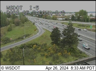 Traffic Cam I-5 at MP 136.1: Port of Tacoma I/C Player