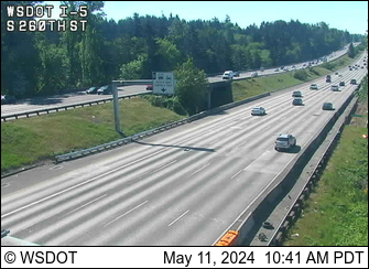Traffic Cam I-5 at MP 147.7: S 260th St Player