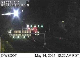 Traffic Cam I-5 at MP 158: Boeing Access Rd North Player