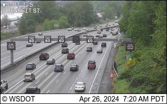 Traffic Cam I-5 at MP 158.8: S Benefit St Player