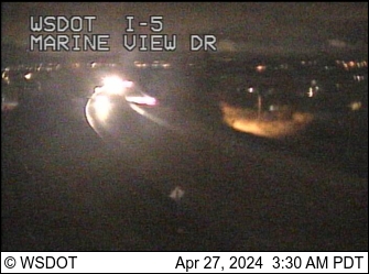 Traffic Cam I-5 at MP 194.6: Marine View Dr Player