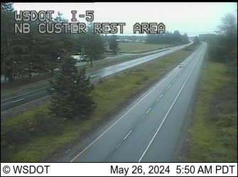 Traffic Cam I-5 at MP 267.7: NB Custer Rest Area Player
