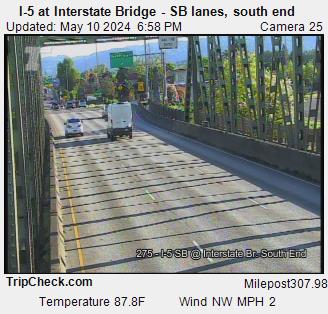 I-5 at Interstate Bridge SB, south end Traffic Camera