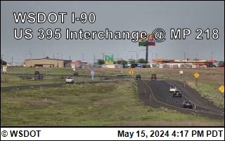 I-90 at MP 220: US 395 Interchange @ Ritzville (4) Traffic Camera