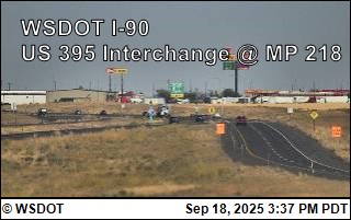 I-90 at MP 220: US 395 Interchange @ Ritzville (4) Traffic Camera