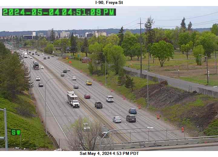 I-90 at MP 283.7: Freya St Traffic Camera