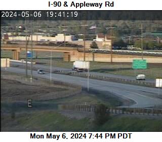 Traffic Cam I-90 at MP 294.6: Appleway Ave Player