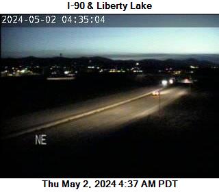 I-90 at MP 296.2: Liberty Lake Rd Traffic Camera